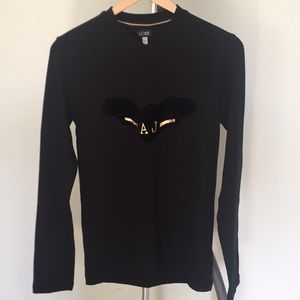 NWOT Armani Jeans long sleeve V - Neck t-shirt